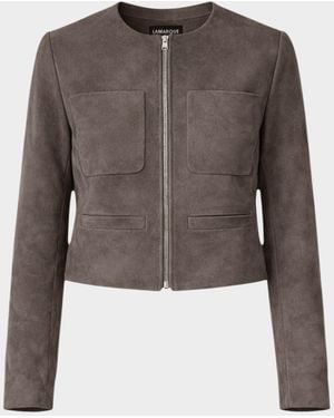 Lamarque Linette Suede Jacket - Brown