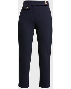 Veronica Beard Renzo Straight-leg Pants - Blue