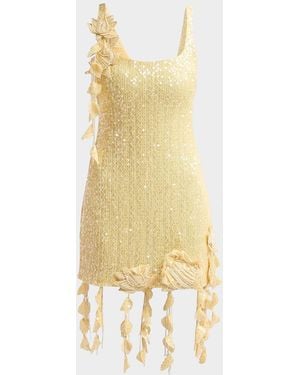 PATBO Iara Sequin Crochet Mini Dress - Metallic