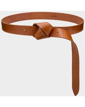 Isabel Marant Lassio Knotted Leather Belt - Brown