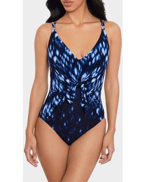 Magicsuit Indio Saki Tie-Waist One-Piece Swimsuit - Blue