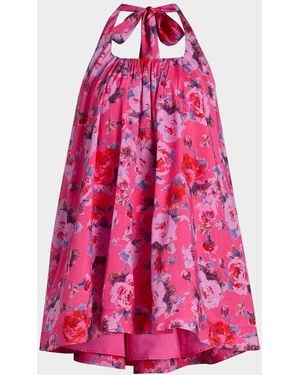 Black Halo Lovie Floral Mini Dress - Pink