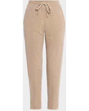 TSE Cashmere Cropped Jogger Pants - Natural