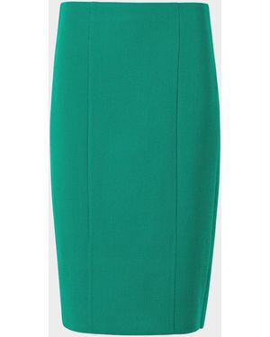Akris Wool Crepe Pencil Skirt - Green