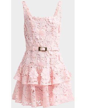 Generation Love Lisette 3D Guipure Lace Minidress - Pink