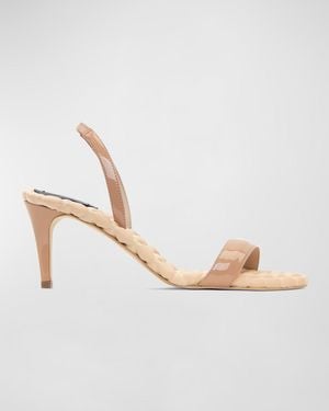 Aera Claudia Vegan Patent Slingback Sandals - Metallic