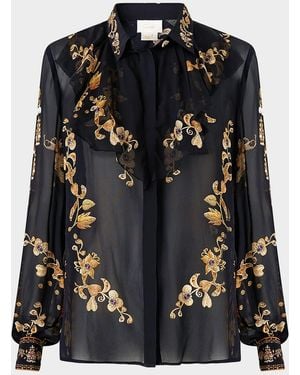 CAMILLA Taurus Rising Collared Shirt - Black