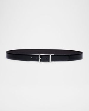 Santoni Apos;S Smooth Leather Reversible Belt - Multicolor