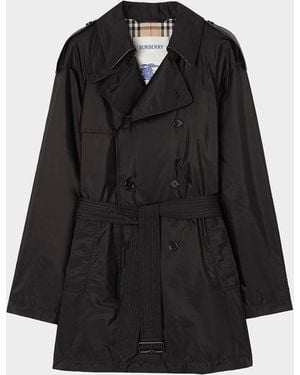 Burberry Apos;S Leadenham Nylon Trench Jacket - Black