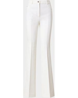 Akris Farid Bootcut Stretch Double Face Pants - White