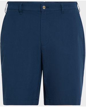 Peter Millar Apos;S Crown Comfort Flat-Front Shorts - Blue