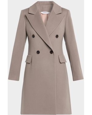 Fleurette Kaia Double-Breasted Italian Wool Jacket - Gray