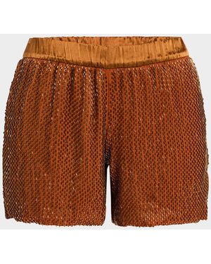 Marques & apos;Almeida Embellished Boxer Shorts - Brown