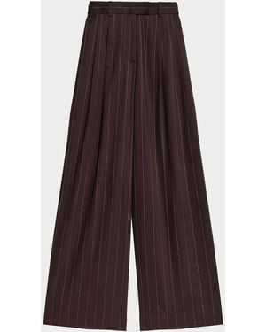 Helmut Lang Double-Pleated Wide-Leg Pants - Purple