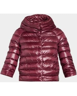 Herno Iconico Piumino Sofia Water-Resistant Nylon Ultralight Puffer Jacket - Red