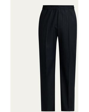Versace Medusa Stretch-Wool Pants - Blue