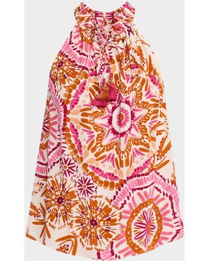 Figue Betty Tassel-Ties Sleeveless Top - Red