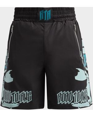 RTA Apos;S Chaparral Udo Elasticized Boxing Shorts - Black