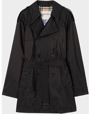 Burberry Apos;S Leadenham Nylon Trench Jacket - Black