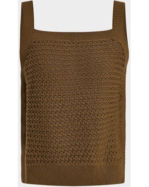 Varley Ebden Knit Tank Top - Brown