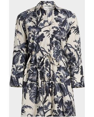 Cara Cara Henry Long-Sleeve Printed Maxi Dress - Multicolor