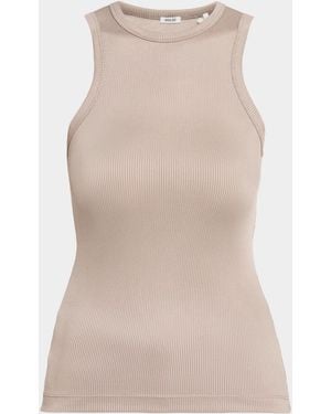Agolde Andre Ribbed Racerback Tank Top - Natural