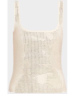 retroféte Marzia Embellished Tank Top - Natural