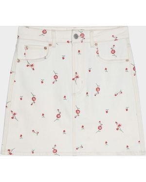 Rails Burbank Floral Denim Miniskirt - Natural