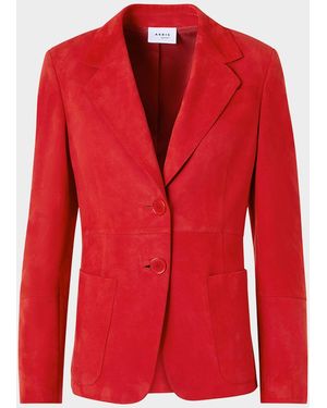 Akris Punto Suede Single-Breasted Blazer - Red