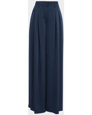 Ramy Brook Oscar Wide-Leg Satin Pants - Blue
