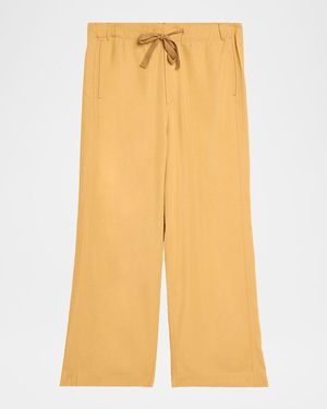 Sanderlak Apos;S Viscose Wide-Leg Drawstring Pants - Yellow