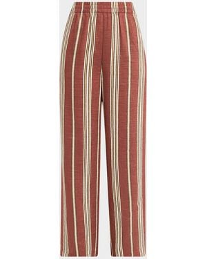 A.L.C. Tyler Stripe Linen Pants - Red
