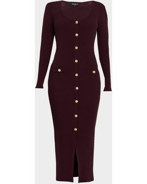 Generation Love Andolina Rib-Knit Midi Dress - Purple