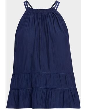 Ramy Brook Dana Tiered Tank Top - Blue