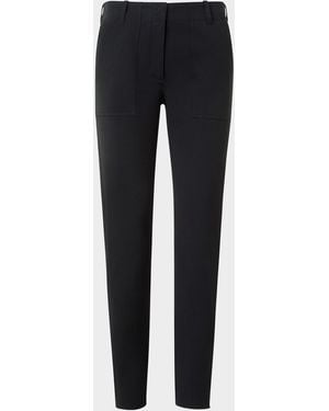Akris Punto Low-Rise Cotton Gabardine Slim-Leg Ankle Pants - Blue