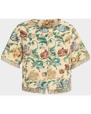 Kobi Halperin Carson Floral Cotton-Blend Jacket - Metallic