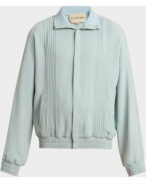 Valentino Garavani Apos;S Silk Track Jacket - Blue