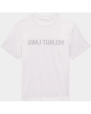 Helmut Lang Apos;S Reverse Logo Cotton T-Shirt - White