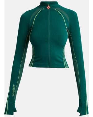 CASABLANCA Seamless Zip-Front Jacket - Green