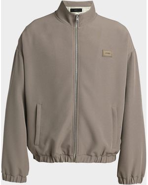 Amiri Apos;S Logo Patch Full-Zip Blouson - Gray