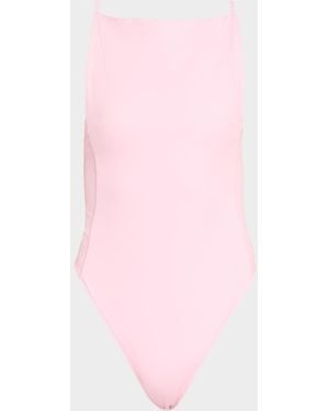 Jacquemus The Sole Open-Back One-Piece Swimsuit - Pink