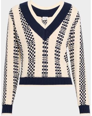 The Upside Sonny V-Neck Sweater - Blue