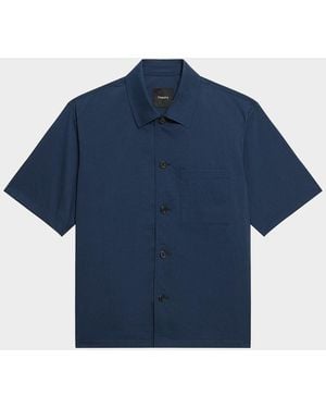 Theory Apos;S Woven Overshirt - Blue