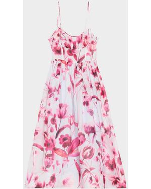 Cara Cara Alba Floral Fit-&-Flare Midi Dress - Pink