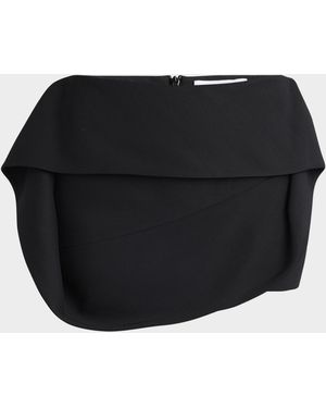 Ferragamo Wool Faille Micro Skirt - Black