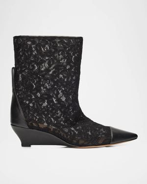 Odissi 50Mm Gemma Lace Ankle Boots - Black