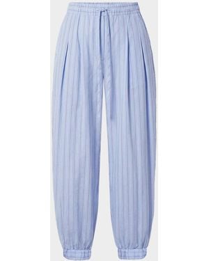 Nicholas Liselle Cotton Seersucker Balloon Pants - Blue