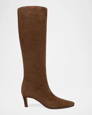 Veronica Beard Aisla 60Mm Suede Knee-High Boots - Brown