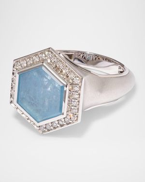 Jamie Turner Eclipse Signet Ring - Blue
