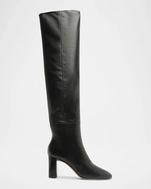 Alexandre Birman Anna Slouch 70Mm Leather Boots - Black